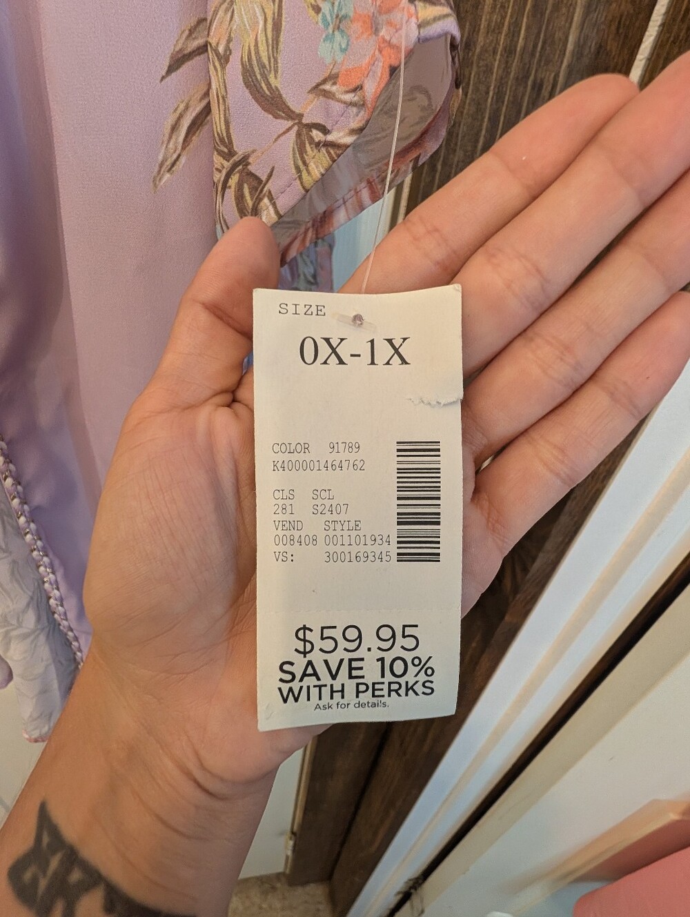 NWT Lavender Floral Kimono Open Front Cardigan Size 0X-1X Catherines Shawl Wrap - Picture 4 of 10